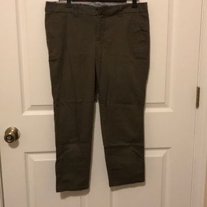 Olive green capri pants